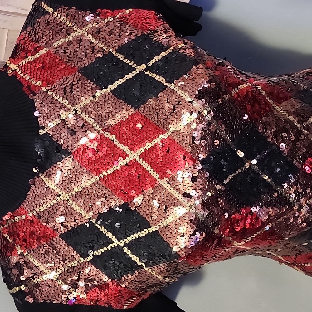 Black Sequin Top - image 3